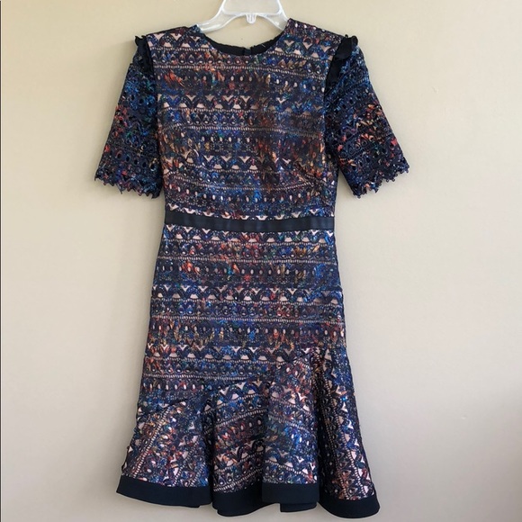 NEW • Saloni • Juno Butterfly Lace Mini Dress - Picture 3 of 7